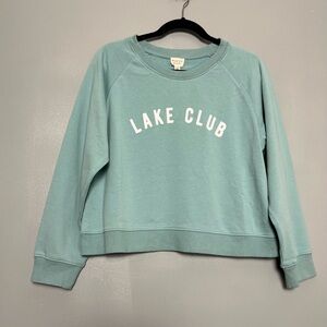 Marea by Liz Joy Lake Club Crewneck Sweatshirt - Aqua